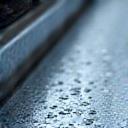 Close-up of durable gutter material